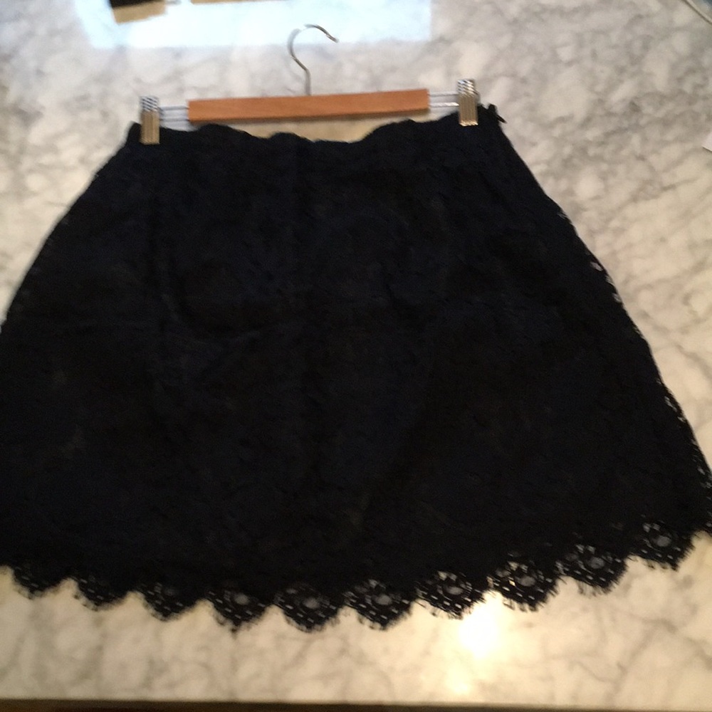 J.Crew Navy Lace Skirt Size 10